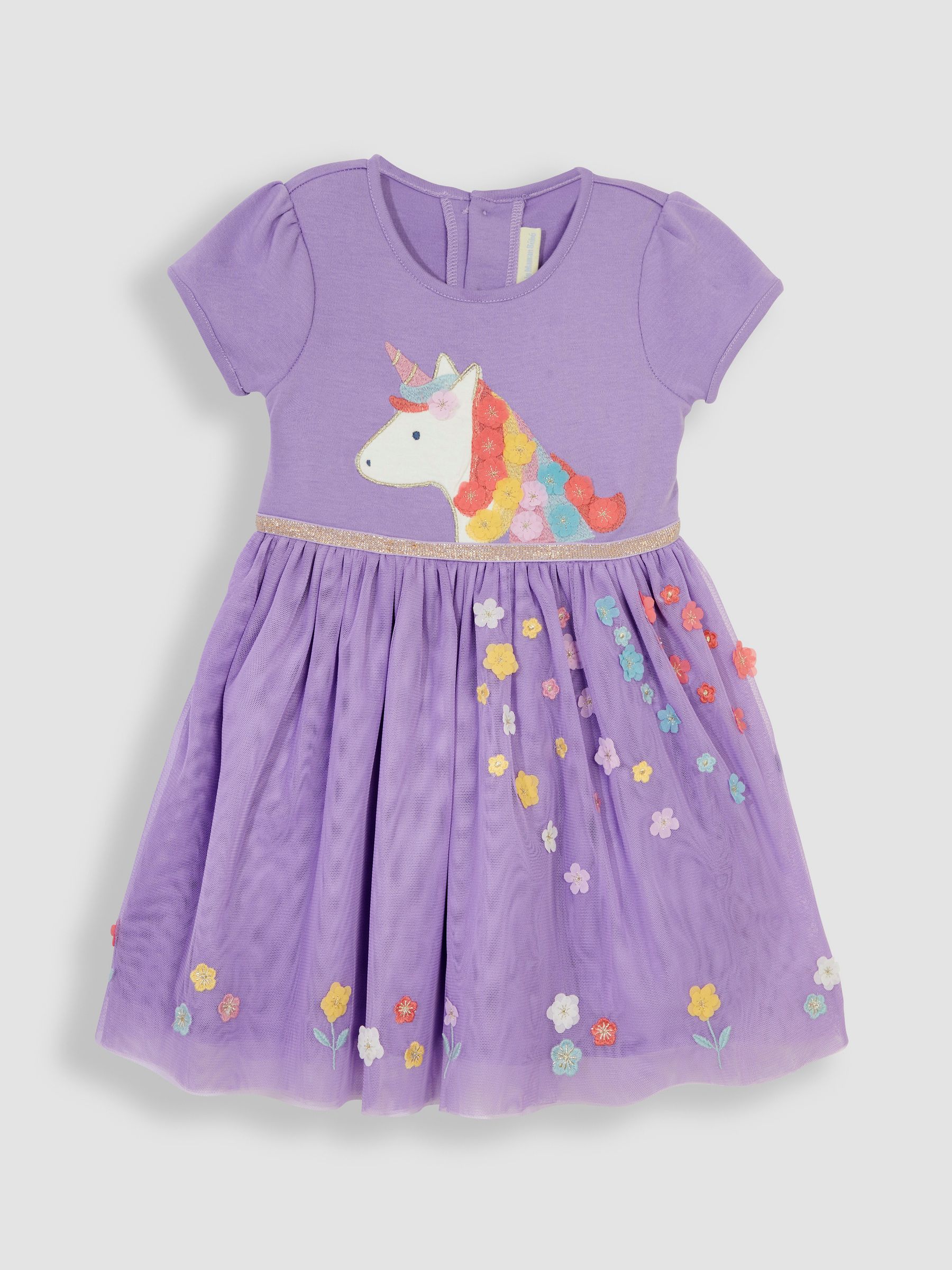 Buy JoJo Maman Bebe Lilac Pretty Unicorn Tulle Party Dress from Next Luxembourg