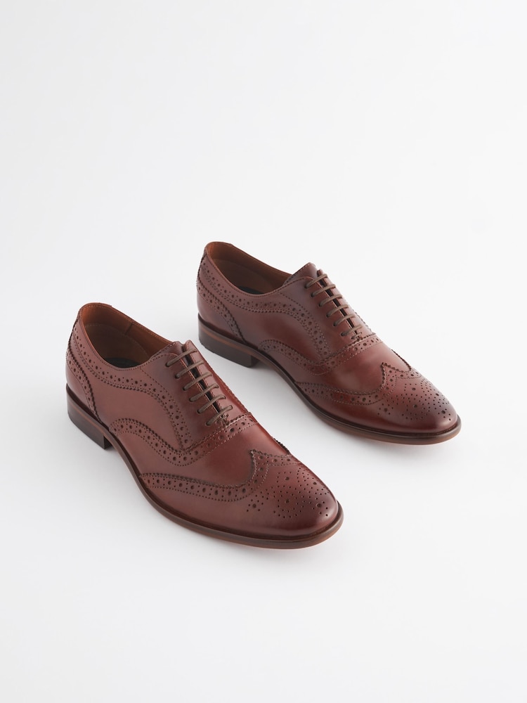 Joules Brown Leather Oxford Brogues - Image 1 of 6