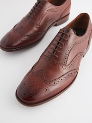 Joules Brown Leather Oxford Brogues - Image 3 of 6