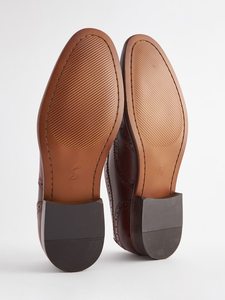 Joules Brown Leather Oxford Brogues - Image 6 of 6