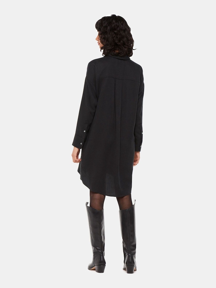 Whistles Helena Relaxed Black Dress - Image 2 of 5