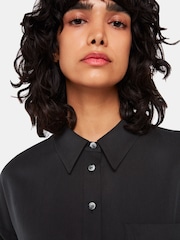 Whistles Helena Relaxed Black Dress - Image 4 of 5
