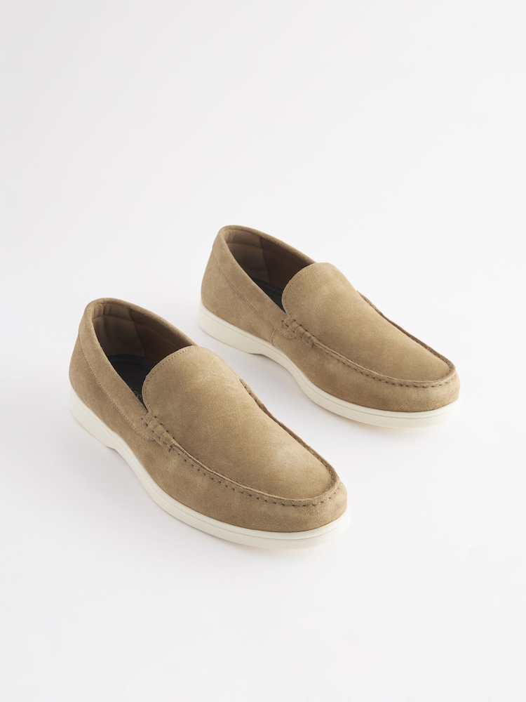 Joules Brown Suede Apron Loafers - Image 1 of 6