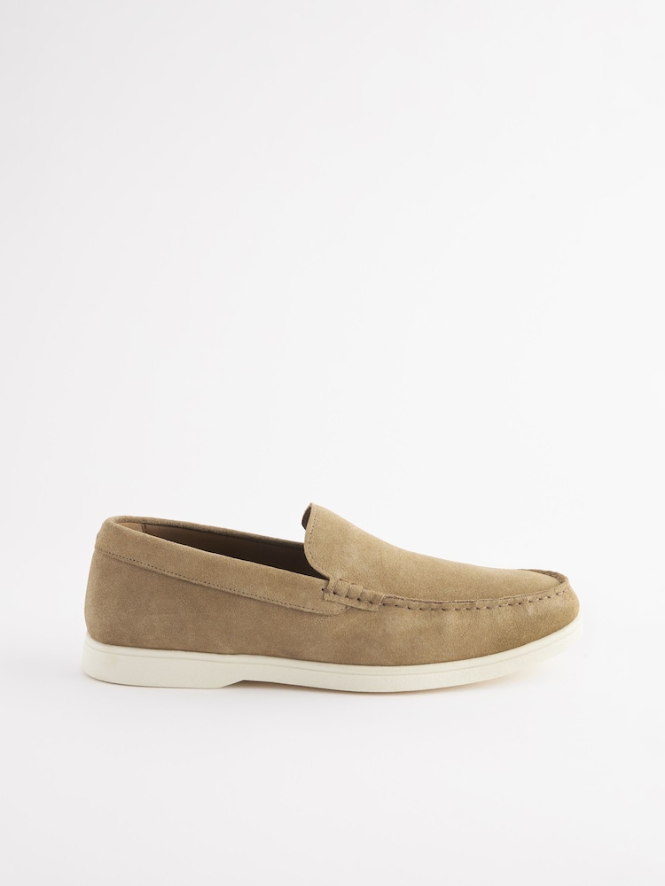 Joules Brown Suede Apron Loafers - Image 2 of 6