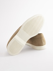 Joules Brown Suede Apron Loafers - Image 5 of 6
