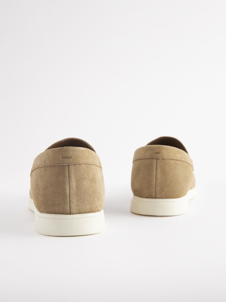 Joules Brown Suede Apron Loafers - Image 6 of 6