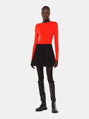 Whistles Red Essential Ribbed Crew T-Shirt - Image 3 of 5