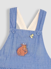 JoJo Maman Bébé Chambray The Gruffalo Appliqué Pocket Culotte Dungarees - Image 7 of 7