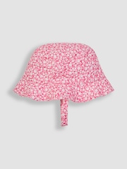 JoJo Maman Bébé Fuchsia Pink Pretty Sun Hat - Image 1 of 4