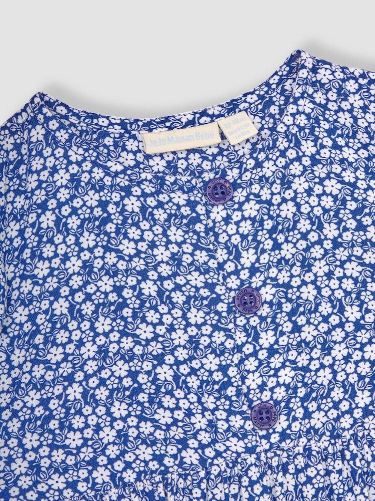 JoJo Maman Bébé Ditsy Floral Button Front Dress - Image 2 of 3