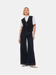 Whistles Black Button Through Bailey Gilet - Image 3 of 5