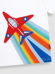 JoJo Maman Bébé White Red Arrows Appliqué T-Shirt - Image 3 of 5