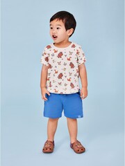 JoJo Maman Bébé Blue 2-Piece Gruffalo T-Shirt & Shorts Set - Image 1 of 8
