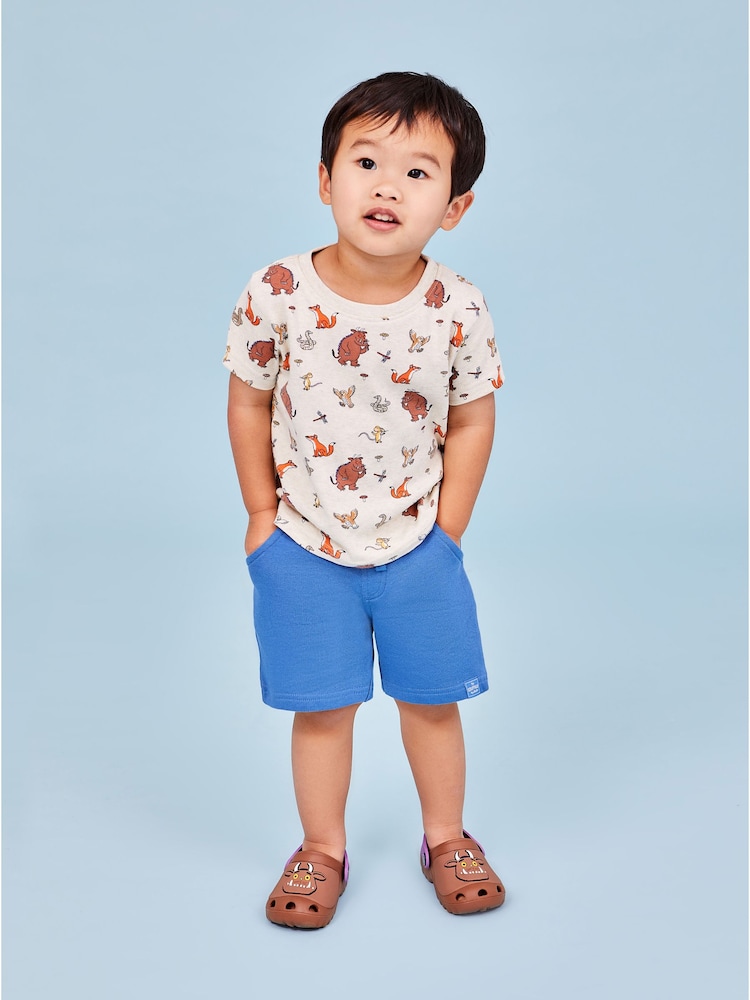 JoJo Maman Bébé Blue 2-Piece Gruffalo T-Shirt & Shorts Set - Image 2 of 8