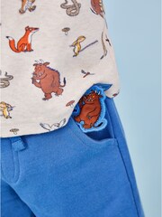 JoJo Maman Bébé Blue 2-Piece Gruffalo T-Shirt & Shorts Set - Image 3 of 8