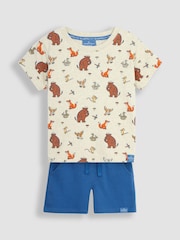 JoJo Maman Bébé Blue 2-Piece Gruffalo T-Shirt & Shorts Set - Image 4 of 8