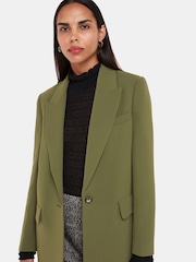 Whistles Green Crepe Boyfriend Blazer - Image 2 of 5