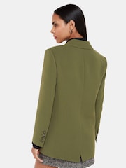 Whistles Green Crepe Boyfriend Blazer - Image 3 of 5
