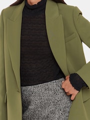 Whistles Green Crepe Boyfriend Blazer - Image 4 of 5