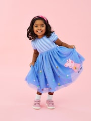 JoJo Maman Bébé Cornflower Peppa Pig Tulle Party Dress - Image 1 of 4