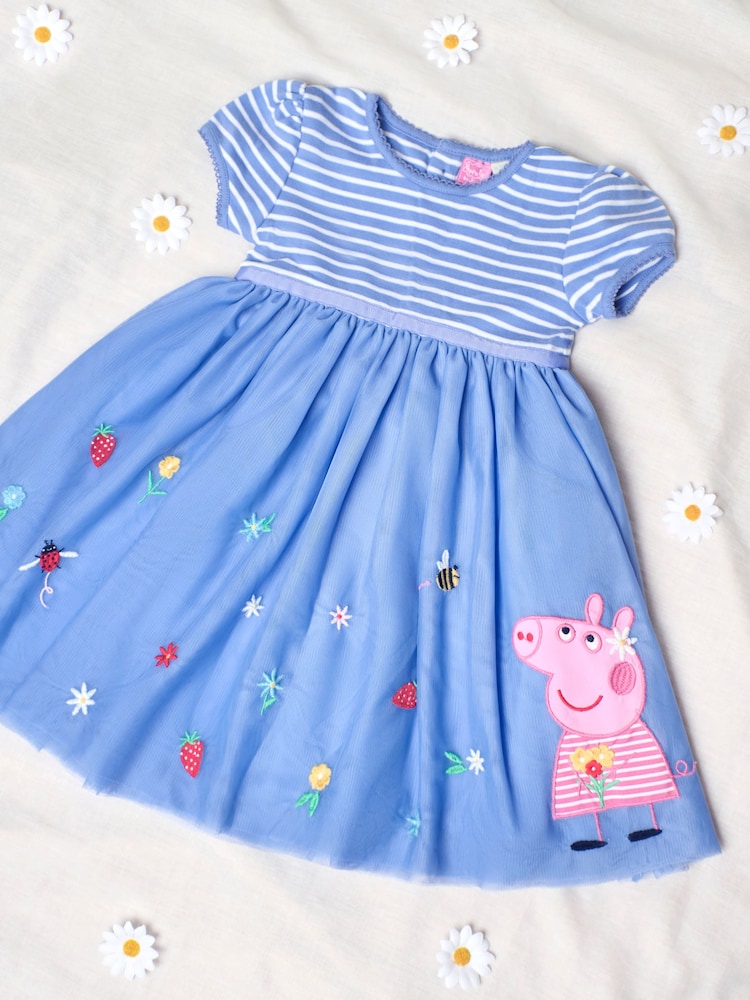 JoJo Maman Bébé Cornflower Peppa Pig Tulle Party Dress - Image 2 of 4