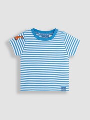 JoJo Maman Bébé Stone 2-Piece Gruffalo Dungarees & Stripe T-Shirt Set - Image 3 of 6