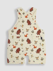 JoJo Maman Bébé Stone 2-Piece Gruffalo Dungarees & Stripe T-Shirt Set - Image 5 of 6
