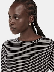Whistles Blue Essential Slim Stripe Crew T-Shirt - Image 4 of 5