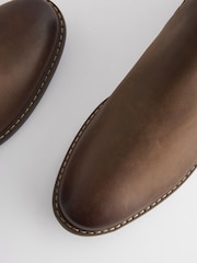 Joules Brown Leather Chelsea Boots - Image 5 of 6
