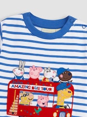 JoJo Maman Bébé Blue 2-Piece Peppa Pig Appliqué T-Shirt & Shorts Set - Image 3 of 3