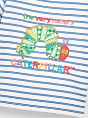 JoJo Maman Bébé Blue The Very Hungry Caterpillar Applique T-Shirt - Image 3 of 6