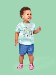 JoJo Maman Bébé Blue The Very Hungry Caterpillar Applique T-Shirt - Image 6 of 6