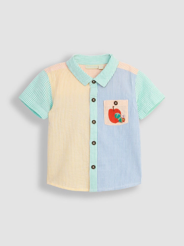 JoJo Maman Bébé Green The Very Hungry Caterpillar Applique Shirt - Image 1 of 5