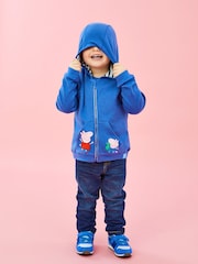 JoJo Maman Bébé Cobalt Peppa Pig Appliqué Reversible Hoodie - Image 2 of 10