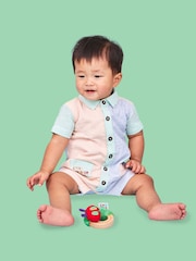 Jojo Maman Bébé Die kleine Raupe Nimmersatt Strampler mit Stickerei - Bild 5 von 8