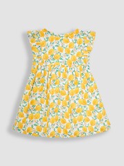 JoJo Maman Bébé White Lemon Bloom Pretty Summer Baby Dress - Image 2 of 4