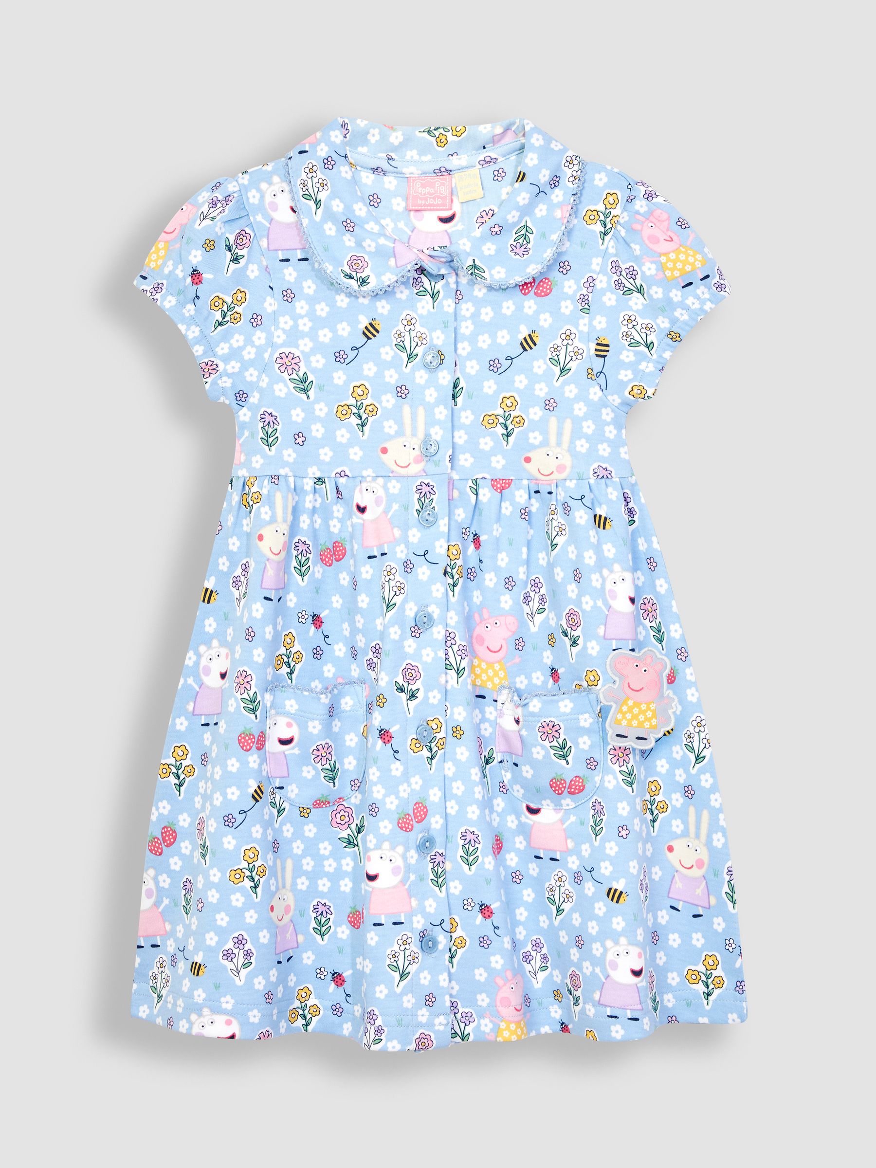 Buy JoJo Maman Bebe Blue Peppa Pig Pet In Pocket Button Through Dress from Next South Africa