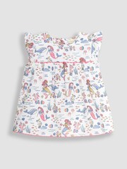 JoJo Maman Bébé Blue Mermaid & Friends Pretty Blouse - Image 1 of 3