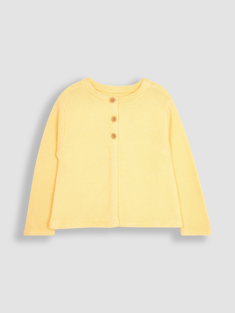 JoJo Maman Bébé Yellow Cotton Cardigan - Image 1 of 3