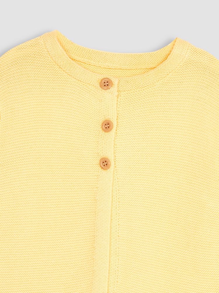JoJo Maman Bébé Yellow Cotton Cardigan - Image 2 of 3