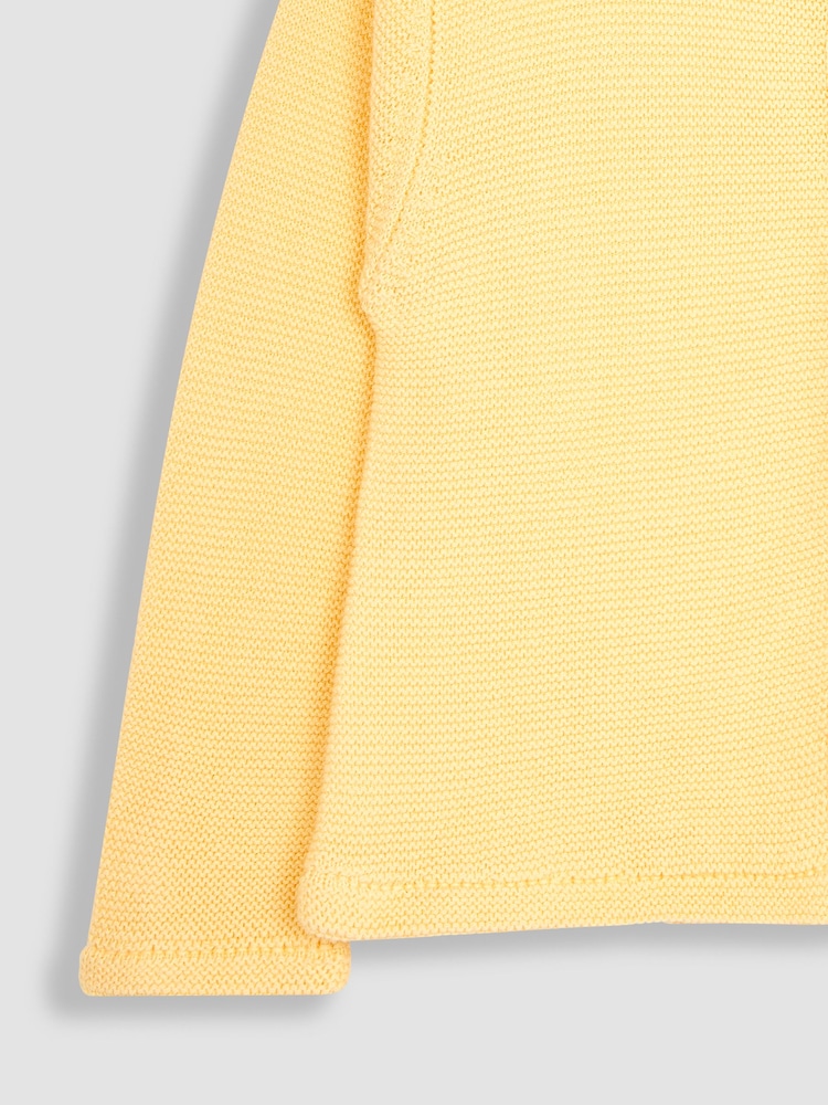 JoJo Maman Bébé Yellow Cotton Cardigan - Image 3 of 3 JoJo Maman Bébé Yellow Cotton Cardigan - Image 3 of 3