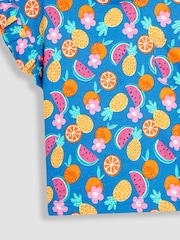 JoJo Maman Bébé Cobalt Summer Fruits Drop Shoulder T-Shirt - Image 3 of 3