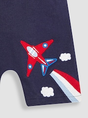 JoJo Maman Bébé Navy 2-Piece Red Arrows Dungarees & T-Shirt Set - Image 3 of 8