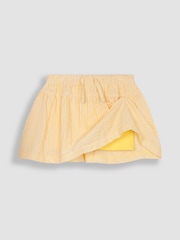 JoJo Maman Bébé Yellow Seersucker Stripe Skort - Image 2 of 3