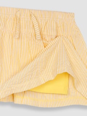 JoJo Maman Bébé Yellow Seersucker Stripe Skort - Image 3 of 3