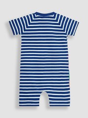 JoJo Maman Bébé Navy Elmer Appliqué Romper - Image 4 of 5