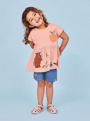 JoJo Maman Bébé Pink 2-Piece Gruffalo Appliqué T-Shirt & Shorts Set - Image 2 of 7