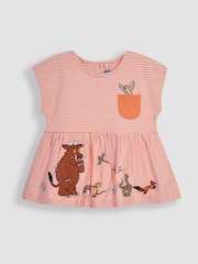JoJo Maman Bébé Pink 2-Piece Gruffalo Appliqué T-Shirt & Shorts Set - Image 5 of 7