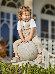 JoJo Maman Bébé Natural 3-Piece Waistcoat, Shirt & Trousers Set - Image 1 of 7