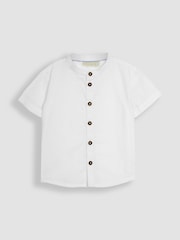 JoJo Maman Bébé Natural 3-Piece Waistcoat, Shirt & Trousers Set - Image 5 of 7